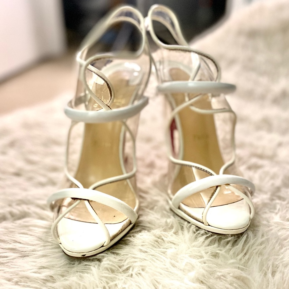 Christian Louboutin Aqua Ronda PVC Heels